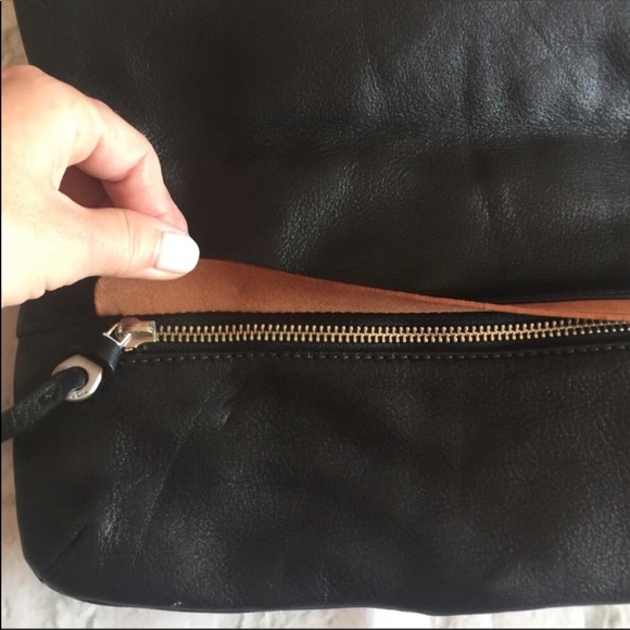 Christopher Kon Buckle Black brown leather clutch